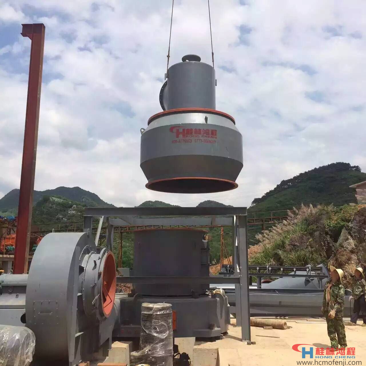 桂林鴻程，大型縱擺磨粉系統(tǒng)，HC1700，HCH980，賀州，碳酸鈣，磨粉機